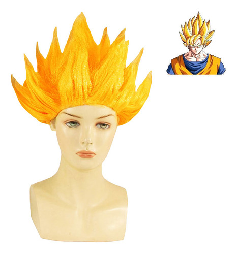 (y) Para Peruca De Fantasia De Dragonball Goku Super S