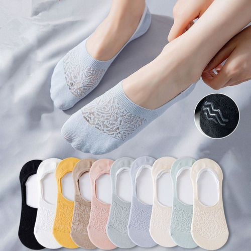 10 Pares Calcetines Invisibles Para Mujer,calcetas De Encaje