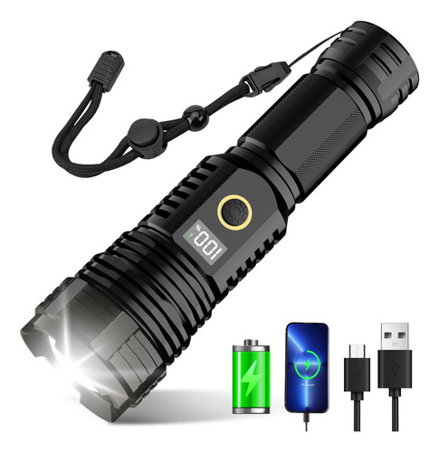 Linterna Recargable 990000lm Led 5 Modos Impermeable