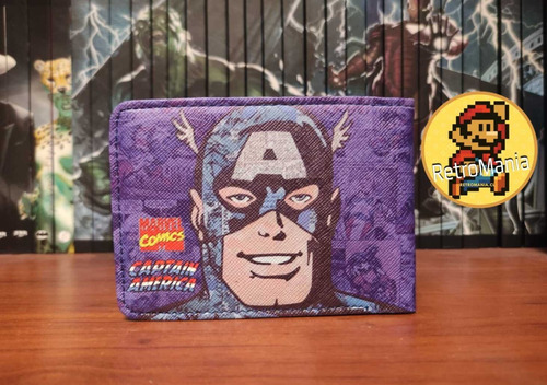 Imagen 3 de 4 de Billetera Capitán América Marcel Comics