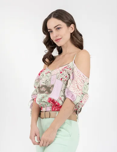 Blusa con volante en la cintura hotsell