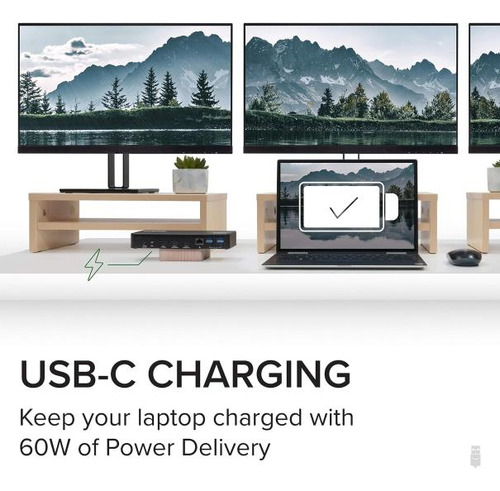 Estación De Acoplamiento Usb C Enchufable De Triple Pantalla