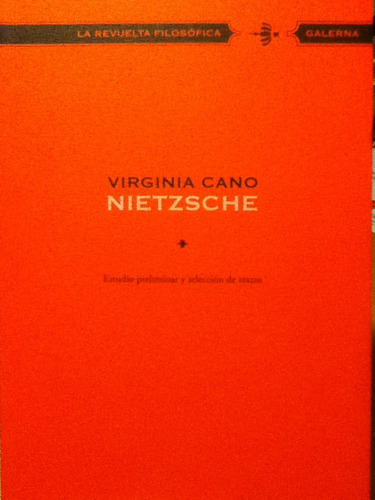 Nietzsche - Virginia Cano - Galerna