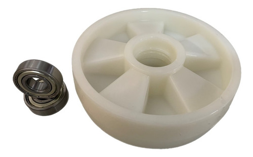 Imagem 3 de 3 de Roda Direcional Paleteira Paletrans Tm 180x50 Com Rolamento