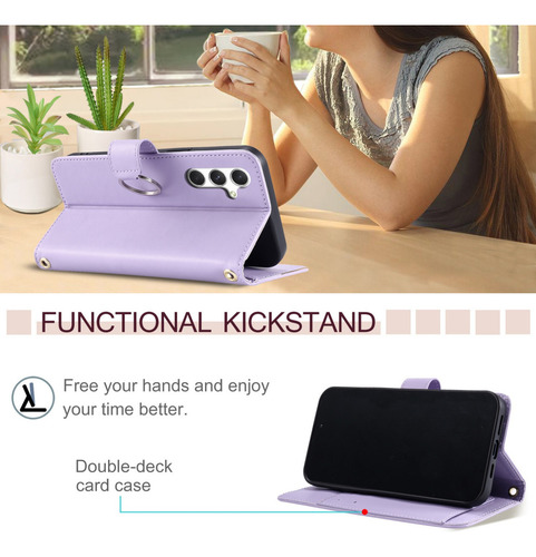 Funda Para Xiaomi Poco M6 Plus/c75/m7 Pro 5g Wallet De Piel Sintética Con Soporte Abatible Que Protege La Funda Del Telé