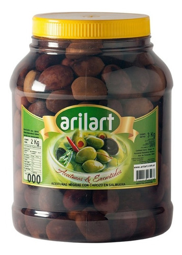 Aceitunas Negras Naturales Grandes X 2 Kg - Arilart