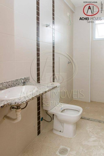 Imagem 10 de 11 de Apartamento Com 2 Dormitórios, Sala Com Sacada, 1 Vaga, Prédio Com Lazer, À Venda, 67 M² Por R$ 459.000 - Encruzilhada - Santos/sp - Ap10497
