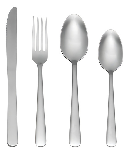 Cuchara Sopera Acero Inoxidable 12 Pzs Moven Malva Mango Plateado