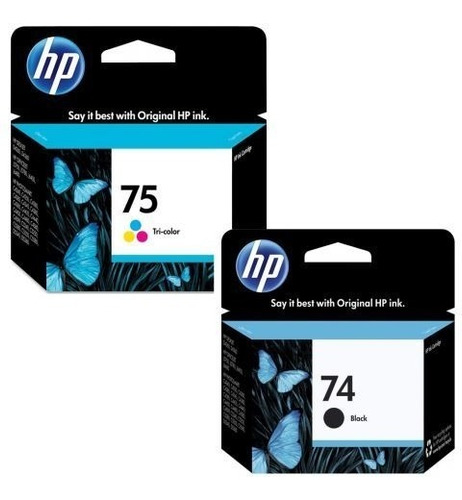 Cartuchos Hp 74 Hp 75 Combo Negro Y Color