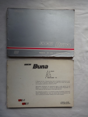  Manual Fiat Duna 1991 Weekend Guantera Instruccion Catalogo