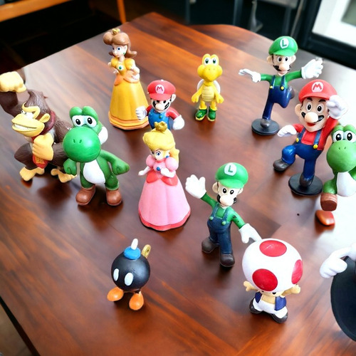 Set De 18 Muñequitos Mario Bros, Princess Peach Y Sus Amigos