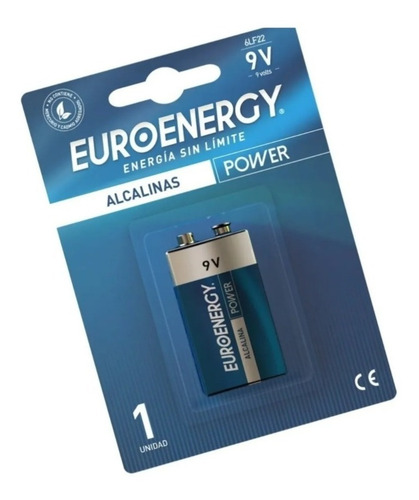 Imagen 2 de 3 de Set 5batería Alcalina 9v Power Blindada Euroenergy