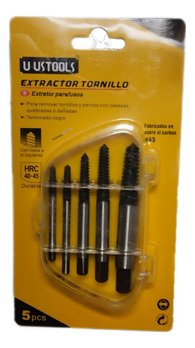 Extractor De Tornillos Rotos O Partidos (juego De 5pzas)