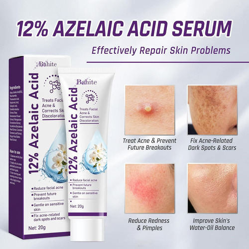 Crema Facial Con Ácido Azelaico Al 12% Con Ácido Hialurónico