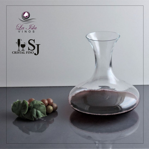 Imagen 2 de 10 de Decantador Para Vino De Cristal 1,5lts Con Estuche