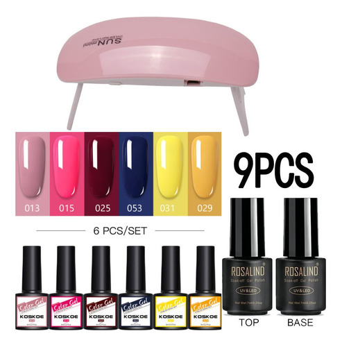 Top Y Base Coat Koskoe Uv & Led 9 Piezas