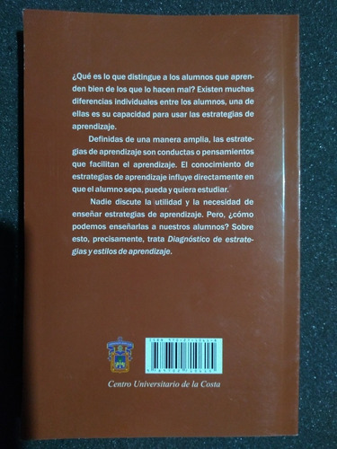 Diagnóstico De Estrategias Y Estilos De Aprendizaje (Usado)