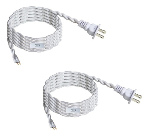 2 Cables De Lámpara De Enchufe Plano, Cable Eléctrico Cubier
