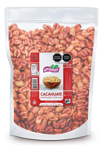 Cacahuate Enchilado (1 Kg) Granut Mix 100% Natural