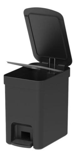 Basurero Con Pedal Trium 6l Ou Lx4000 Polipropileno Color Negro