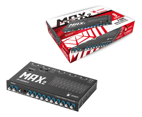 Ecualizador Gráfico De 9 Bandas Sr-eq9max2 Spider Color Negro
