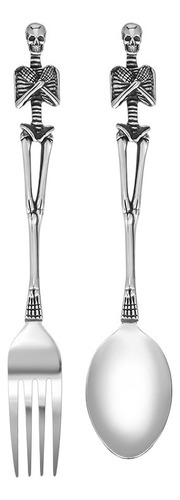 Para Tenedor Cuchara Halloween Calavera Vajilla 2uds /