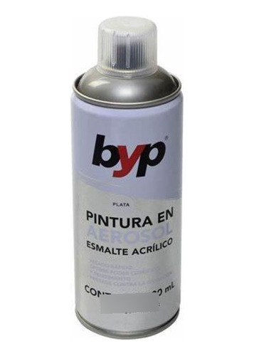 Pintura Esmalte Acrílico Byp Aerosol Plata 400ml