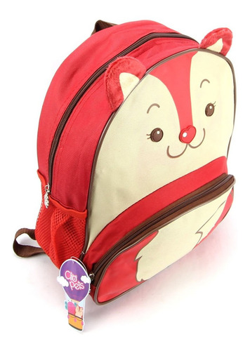 Mochila De Costas Pequena Clio Pets Raposinha Cp2097p