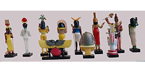 Egipto Antiguo Dios Egipcio 11 Figuras De Resina Tamaño De L