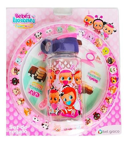 Plato Botella500ml Flip Cry Babies Infantil Bel Gioco B091