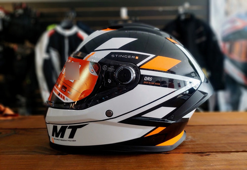 Casco Integral Mt Stinger 2 Zivze B4 Fluor Brillo-allmotors