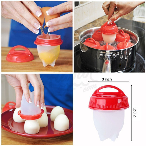 Moldes Para Cocinar Huevos Silicone Egg Boil X 6pacs !oferta