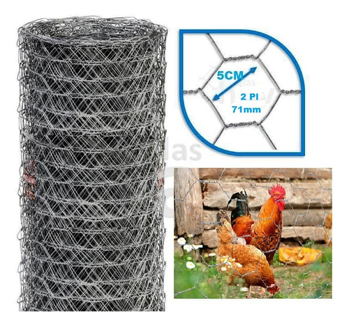 Kit C/3 Galinheiro Tela Horta Fio 22 R C/ 20mt X 1,80 Morlan