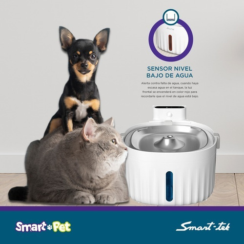 Imagen 3 de 6 de Bebedero Automatico Agua Mascotas Infrarrojo 2l Con Filtro