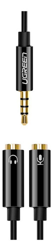 Ugreen Cabo De Áudio Av134 3.5mm Macho Para 2 Fêmea 25cm