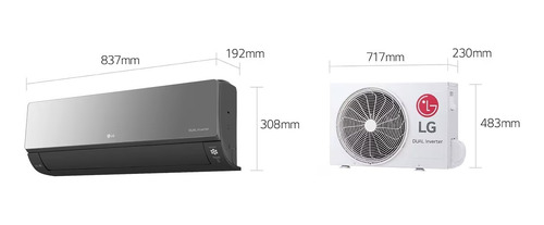 Minisplit Lg Inverter Artcool Wifi Ionizer 12000 Btu Vr122hd Negro
