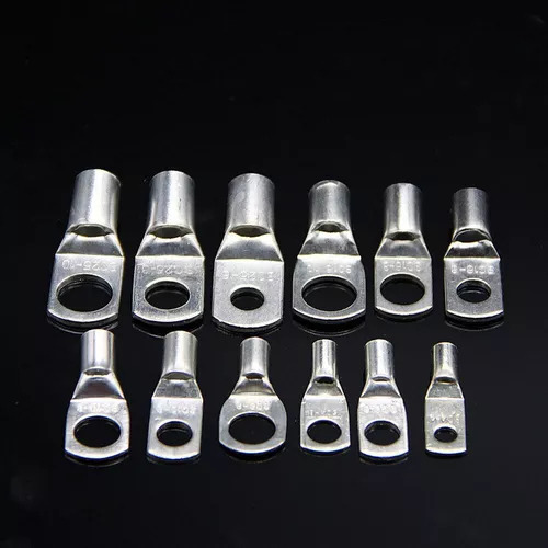 Kit de conectores crimpados para terminal de tubo de cobre prateado