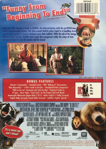 Dvd Dr Dolittle 2 - Importado Original E Lacrado