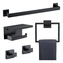 Comprar Juego De Accesorios De Baño 5 Piezas Con Barra De Toalla