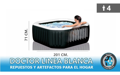 Jacuzzi Hidromasaje Jets Deluxe Intex Octogonal 201x71cm New