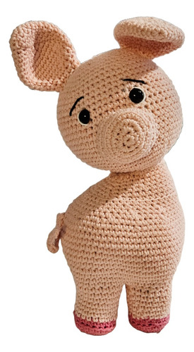 Imagen 2 de 2 de Chancho Amigurumi Tejido Juguete Crochet Cerdo Cerdito Bebe