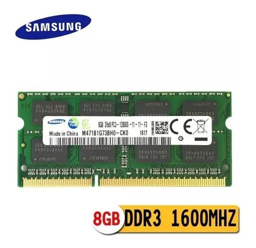 Imagem 1 de 1 de Memória Samsung 8gb Ddr3  M471b1g73bh0 Cko - Notebook 