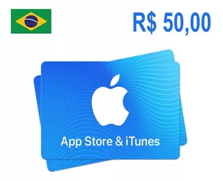 Gift Card Apple Store & Itunes R$ 50 Reais