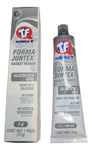 Silicon Automotriz Rtv Alta Temperatura Tubo Gris 80ml 7-e 