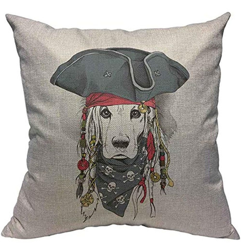 Funda De Almohada Perro Spaniel Con Sombrero De Pirata Funda