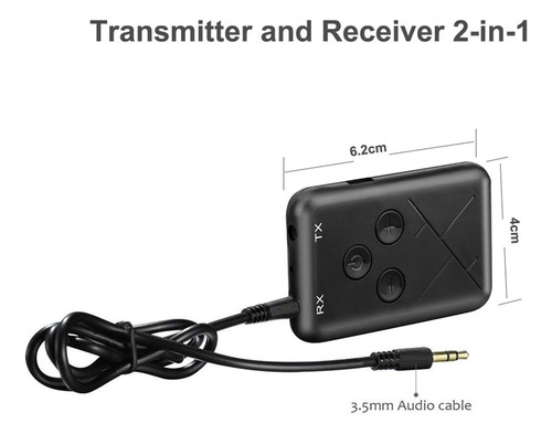 Adaptador De Receptor Y Transmisor Bluetooth Tx10