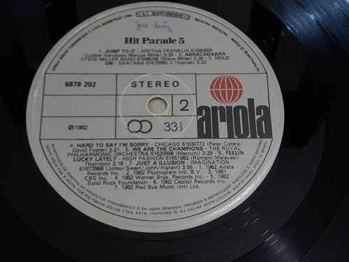 Lp Hit Parade 5 - Rock / Pop (a2) (Usado)