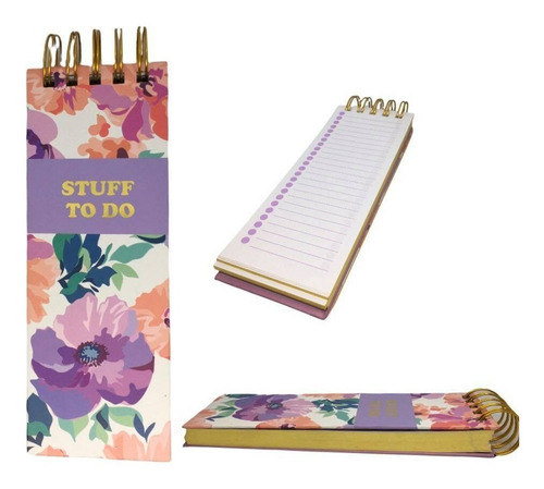 Imagen 6 de 10 de Kit De Oficina Calculadora Libreta Y Sacapuntas Flores Bello