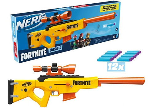 Nerf Grande Com Mira Sniper Elite Fortnite Com 12 Dardos