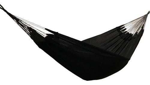 Imagen 1 de 6 de Hamaca Yucateca King Size De Algodón Color Negra